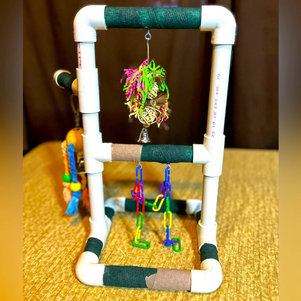 Handmade Bird Perch/Play gym